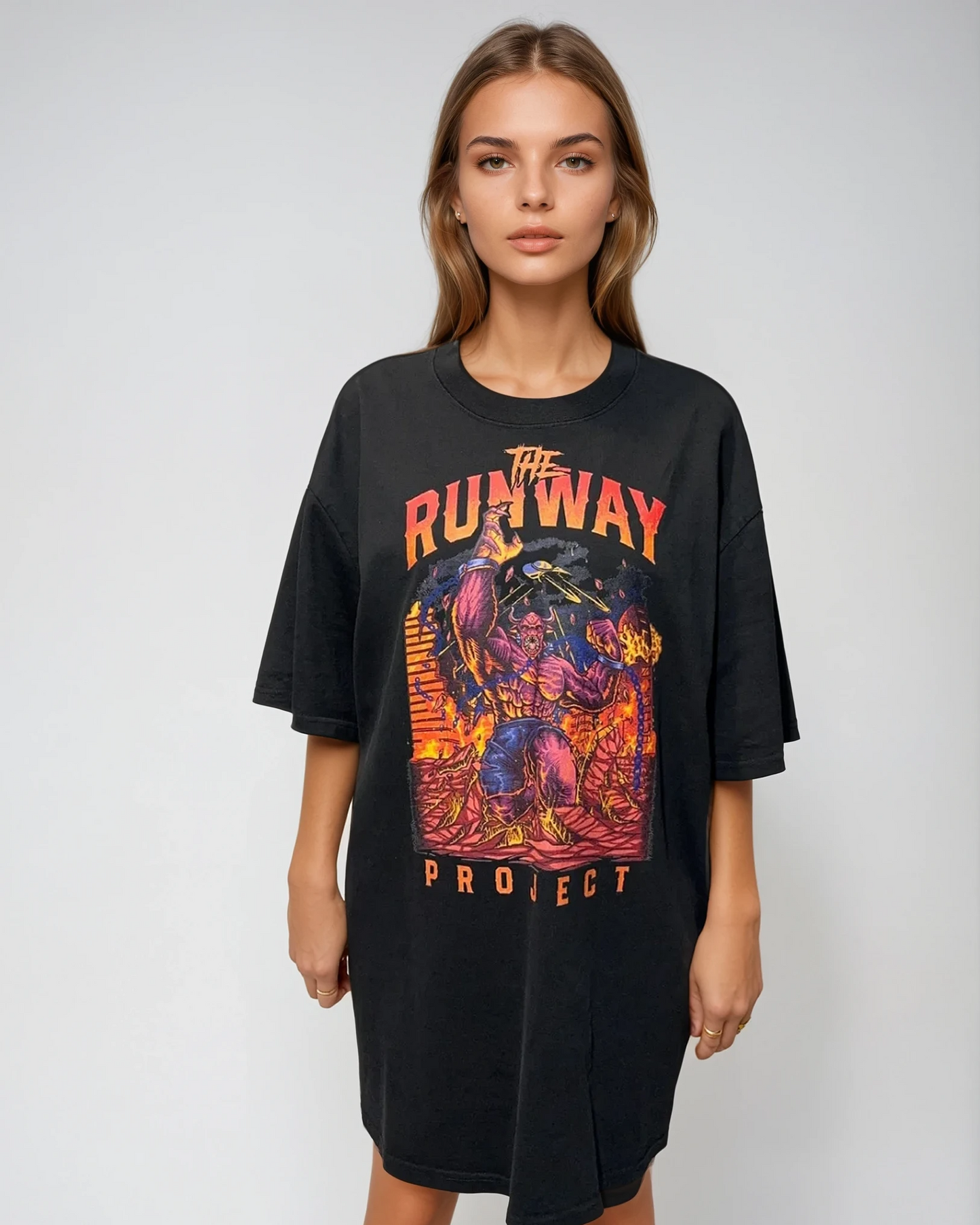 Inferno Acid Wash T-Shirt | Demon Design